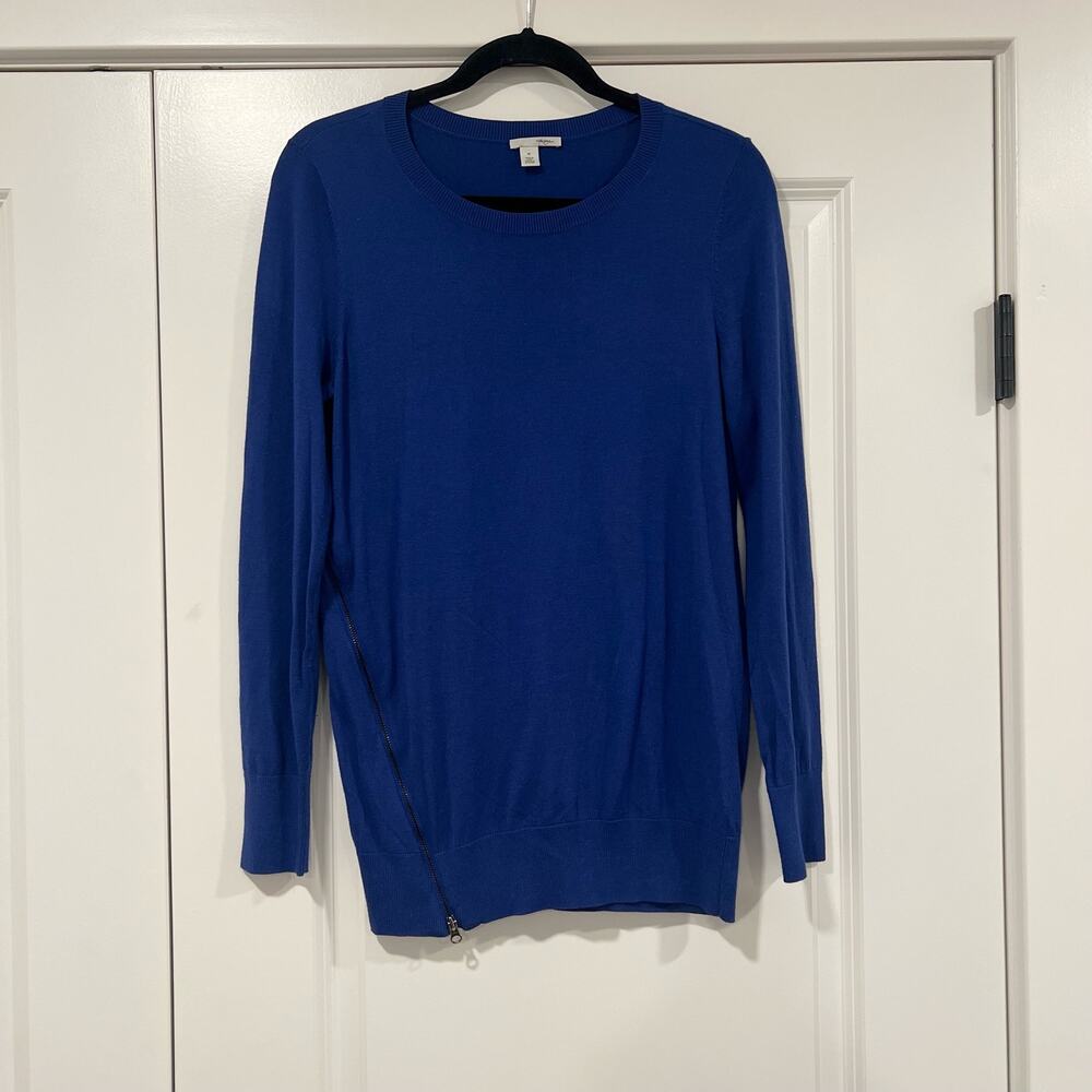Halogen Women's Cashmere Blend Crewneck‎ Sweater Blue Size Medium
